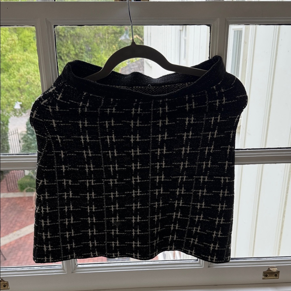 Black and White Plaid Skirt